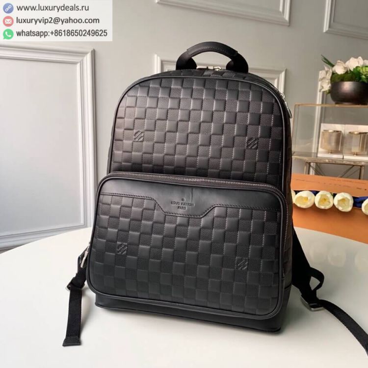 Replica Louis Vuitton LV Campus N40094 Men Leather Backpack Bags Black