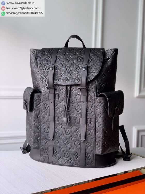 Replica Louis Vuitton LV Christopher PM M55699 Men Leather Backpack Bags Black
