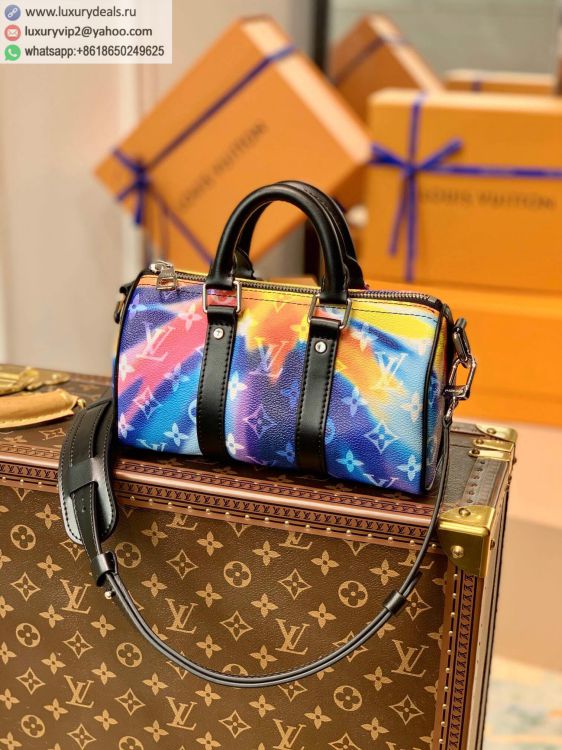Replica Louis Vuitton LV Keepall XS Crossbody M80953 Men Multi Color PVC Tote Bags