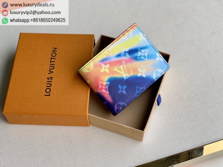 Replica Louis Vuitton LV Multiple M80954 Men Multi Color PVC Wallets