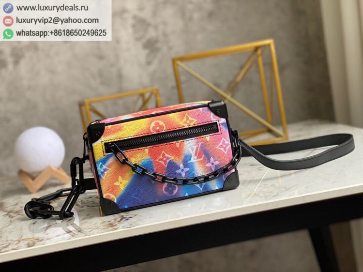 Replica Louis Vuitton LV Mini Soft Trunk Chain M80952 Men Multi Color PVC Shoulder Bags