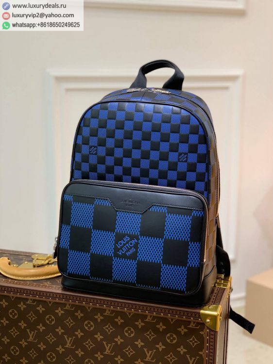 Replica Louis Vuitton LV Campus N50021 Men Blue Leather Backpack Bags