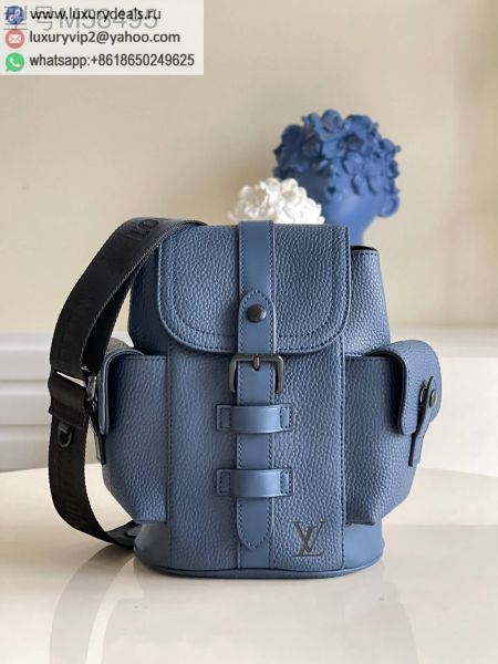 Replica Louis Vuitton LV Christopher XS M58494 Blue Leather Shoulder Bags
