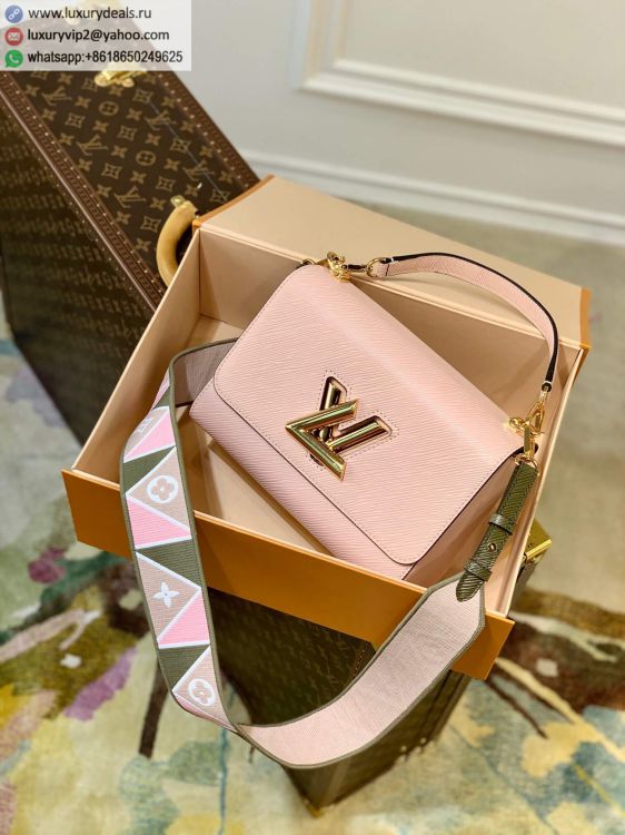 Replica Louis Vuitton LV Twist MM M59028 Women Pink Epi Shoulder Bags