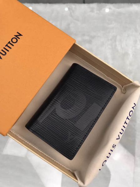 Replica LV M60642 Supreme Black Epi Bi Fold Card Holder