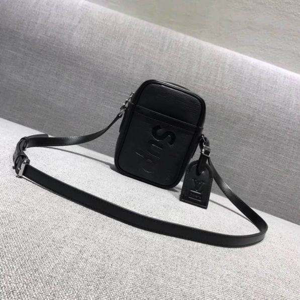 Replica LV supreme Limited Edition Black Epi Small Shoulder Bags
