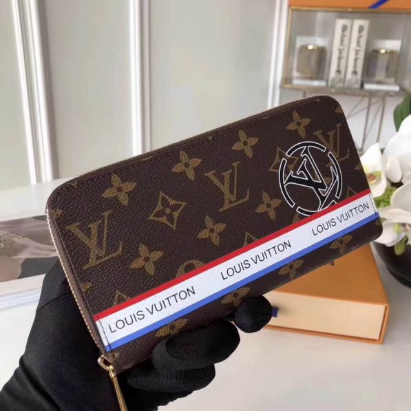 Replica LV Monogram Print Zippy Zip Bi Fold M60017 Wallets