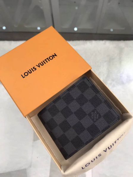 Replica LV Damier Graphite Canvas Amerigo Bi Fold N41635 Wallets