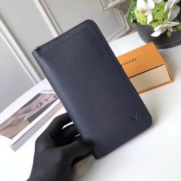Replica LV Utah Leather Zippy Zip Bi Fold M97026 Blue Wallets
