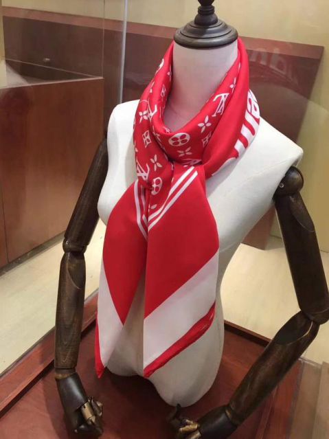 Replica LV X Superme 100% Silk Square Women Scarves