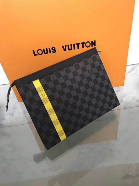 Replica LV 2018 Yellow N64444 Clutch Bags