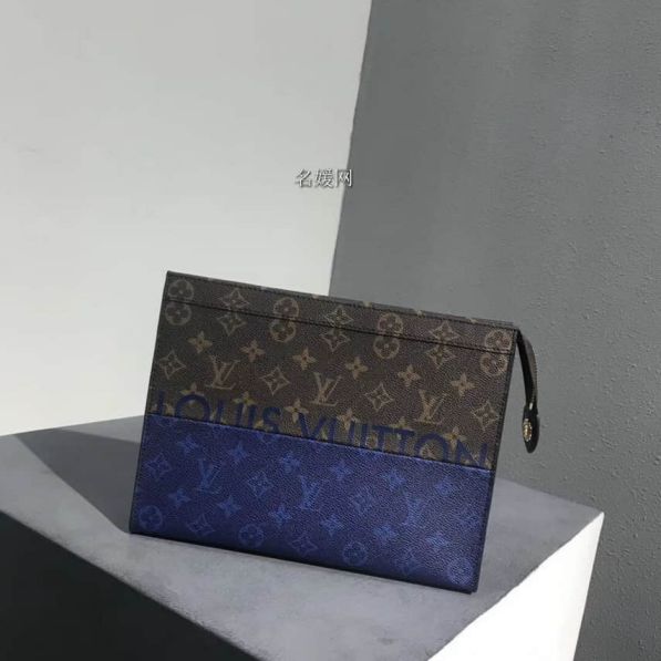 Replica LV 2018 Monogram Blue Pochette Voyage M63066 Clutch Bags