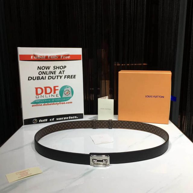 Replica LV Monogram Canvas Men Leather Belts