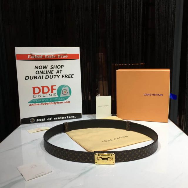 Replica LV Monogram Canvas Leather Women Belts