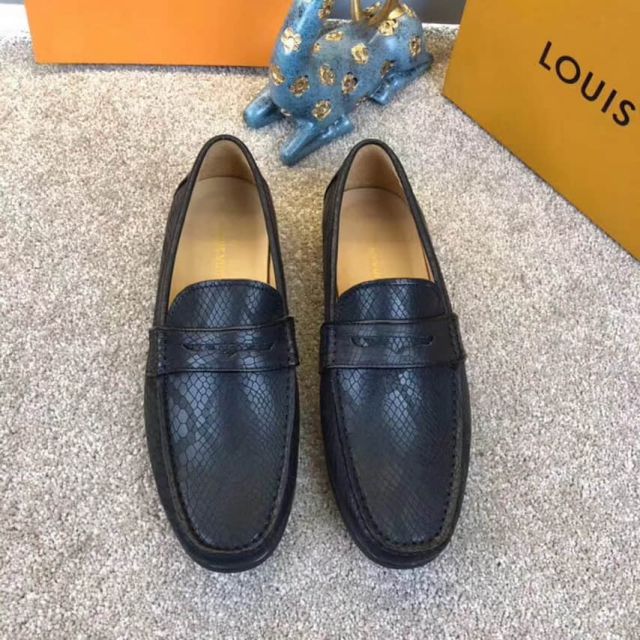Replica LV Leather Men Loafers