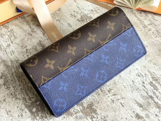 Replica LV Monogram Blue BRAZZA Bi Fold M63026 Wallets