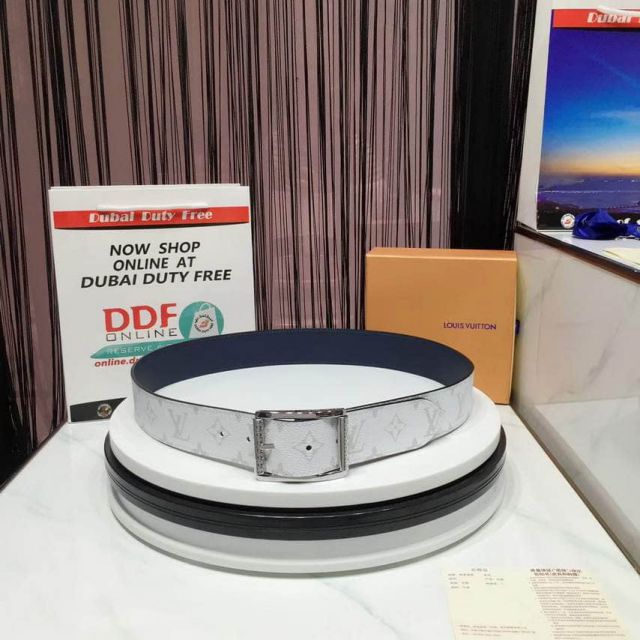 Replica LV Monogram Canvas Classic Reversible Men Belts