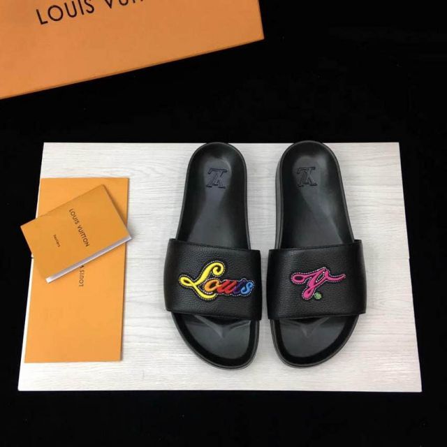 Replica LV Men Leather Sandals
