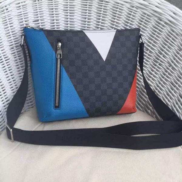 Replica LV N41640 Damier Cobalt Canvas Mick Small Americas Cup Shoulder Bags