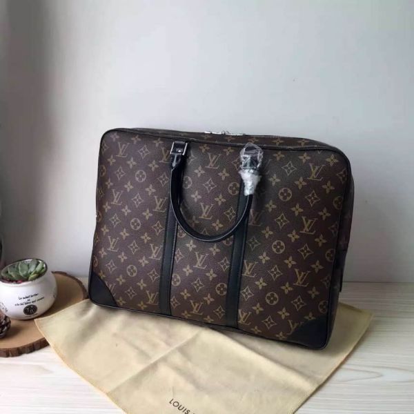Replica LV M40225 Monogram Men Black Briefcases