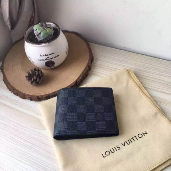 Replica LV M60895 Men Black Short Wallets