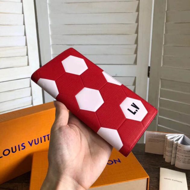 Replica LV 2018ss World Cup Football Print Brazza Bi Fold M63230 Wallets