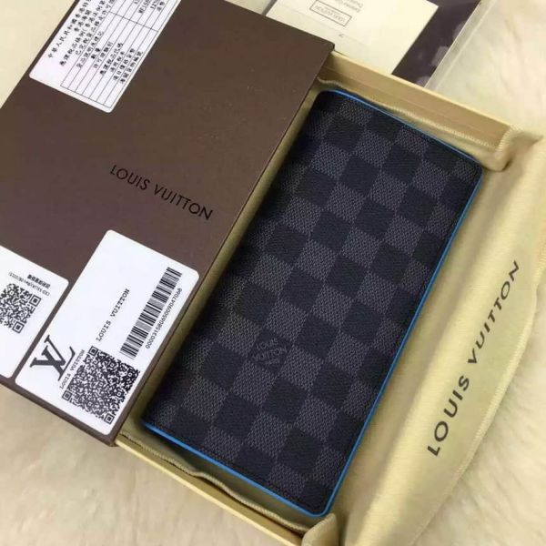 Replica Brazza Long Bi Fold N63243 LV Damier Cobalt Canvas Wallets