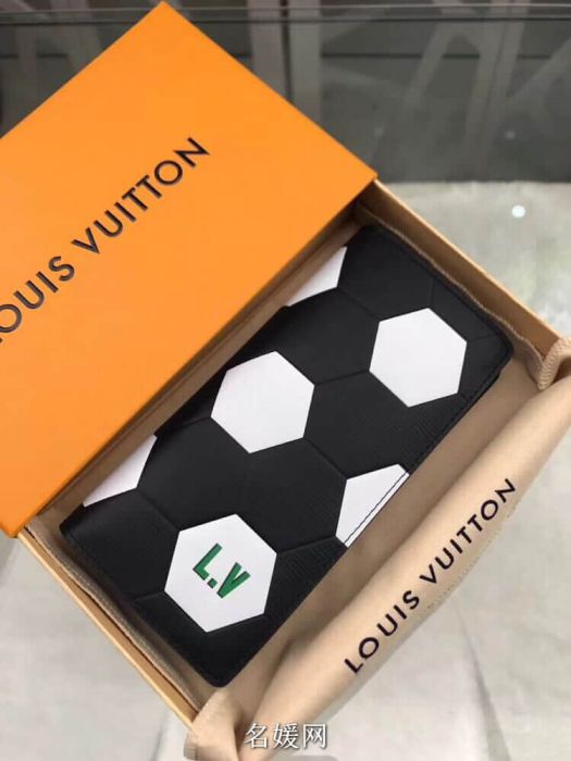 Replica LV 2018ss World Cup Football Print Brazza Bi Fold M63294 Wallets