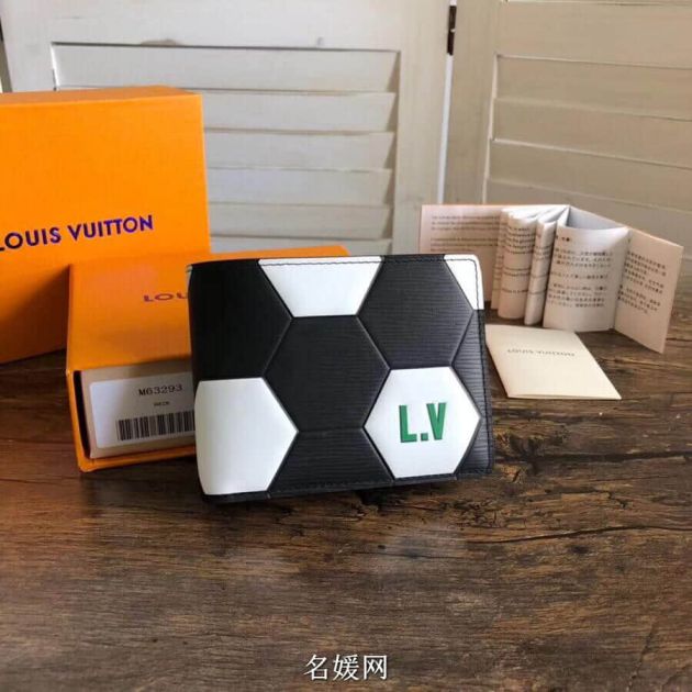 Replica LV 2018ss World Cup Football Print Slender Bi Fold M63293 Wallets