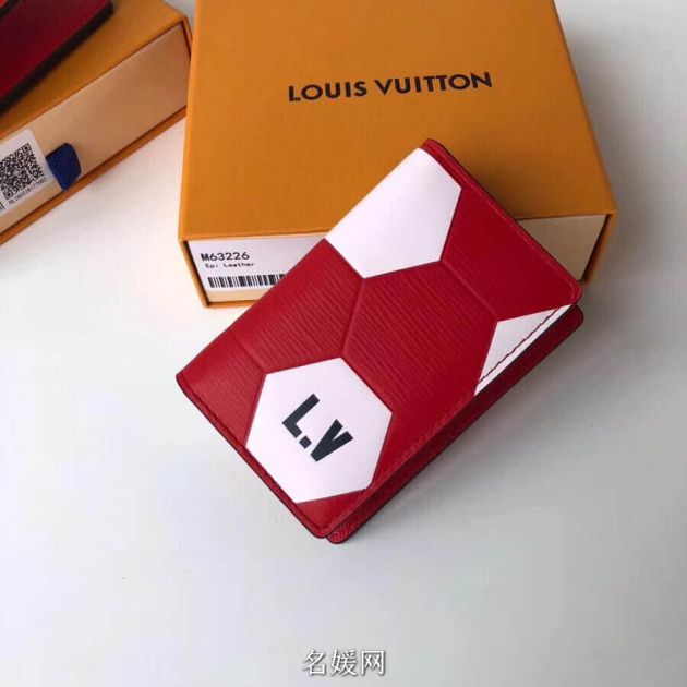 Replica LV 2018ss World Cup Football Print Bi Fold M63226 Card Holder