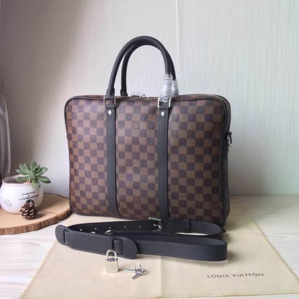 Replica LV N41466 Men Small PORTE DOCUMENTS VOYAGE Briefcases