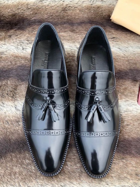 Replica LV Leather Patent 2018 Men Leather Shoes