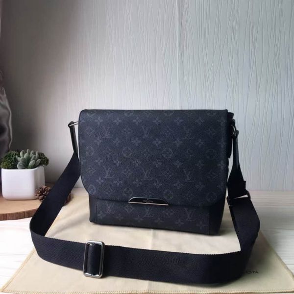 Replica LV M40565 Monogram Eclipse Canvas EXPLORER Small Messenger Shoulder Bags