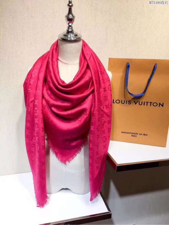 Replica LV Paris 40% Wool Cashmere Silk Square Women Scarves
