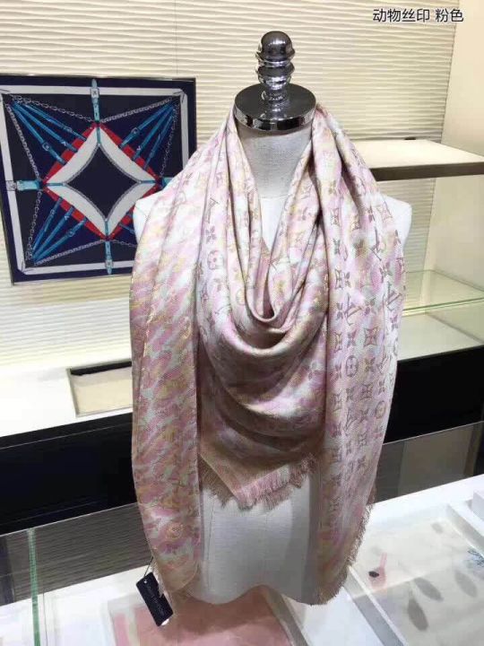 Replica LV Monogram 100% Cashmere Silk Square Women Scarves
