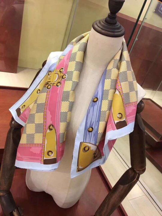 Replica 2018 LV 90*90cm 18 Silk Square Women Scarves