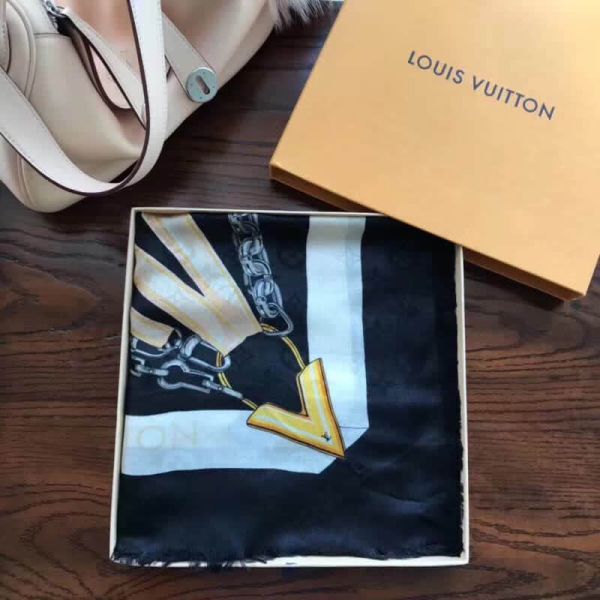 Replica LV Cashmere Wool Silk Square Women Scarves