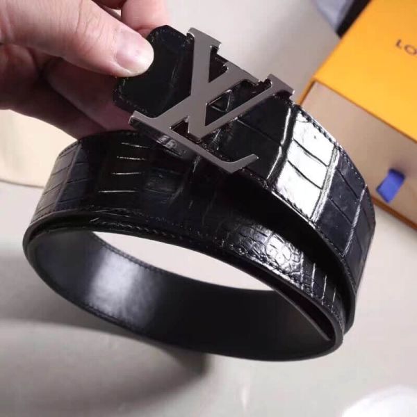 Replica LV Crocodile Classic Black Crocodile 40mm M9896T Men Belts