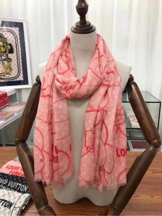 Replica LV Limited Edition Vivienne Cashmere Square Women Scarves