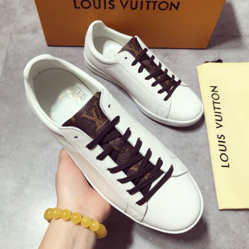 Replica LV Leather Monogram Canvas Sneakers 1A3MVQ Men Sandals