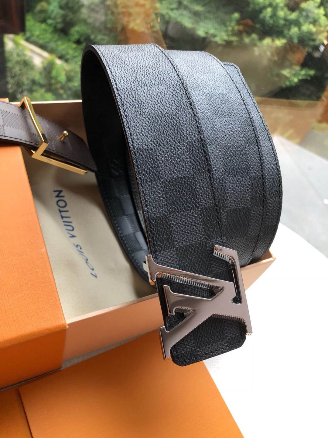Replica 2018 LV Metal Buckle Reversible 40mm Men Belts