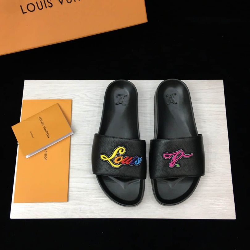 Replica LV Leather MIRABEAU Sandals 1A3S71 Men Sandals