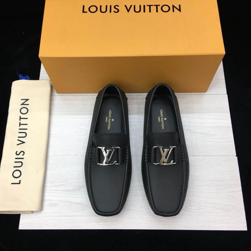 Replica LV Leather MONTE CARLO Driver Shoes 1A3K2E Men Sandals