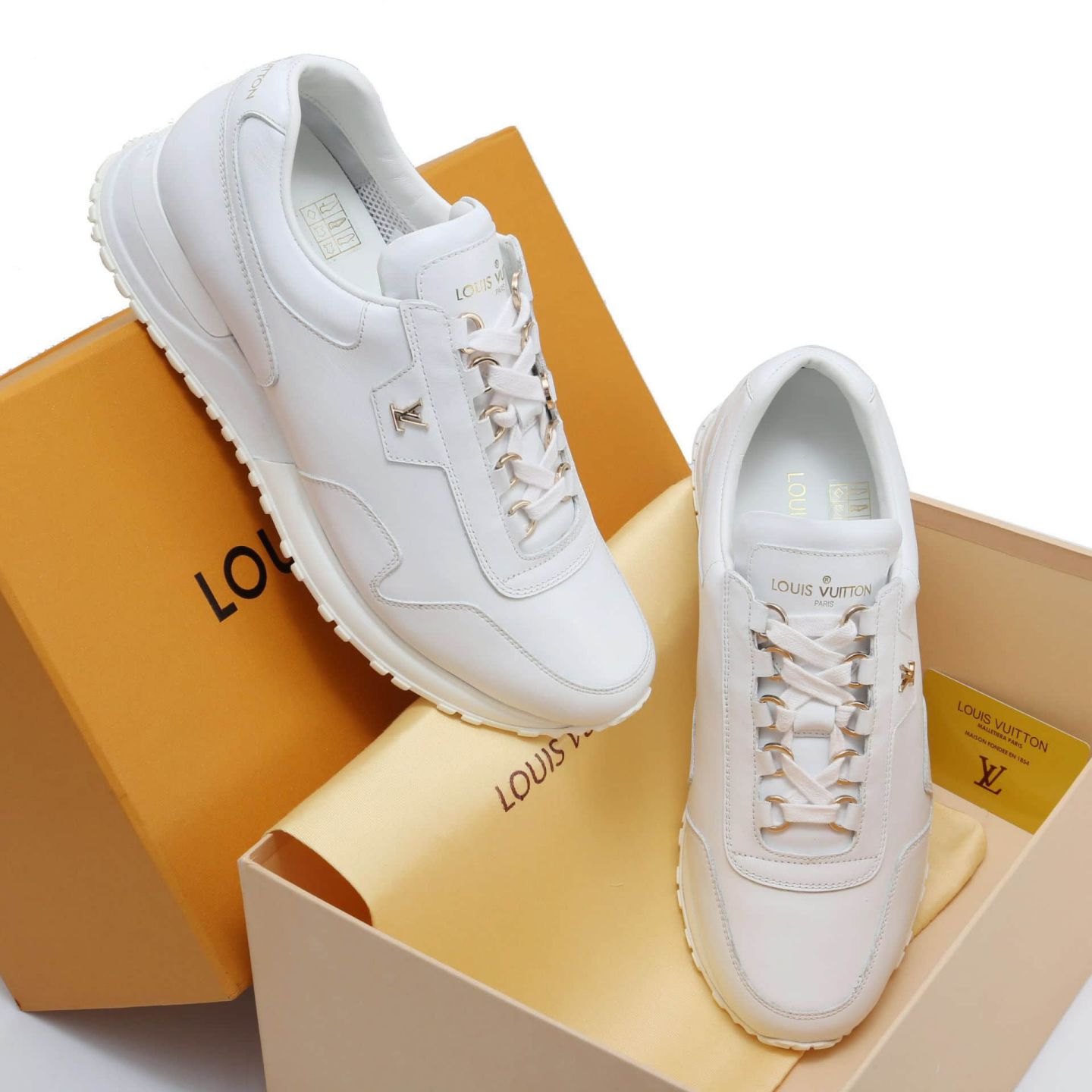 Replica LV 2018ss Leather Sneakers 1A45H9 Men Sandals