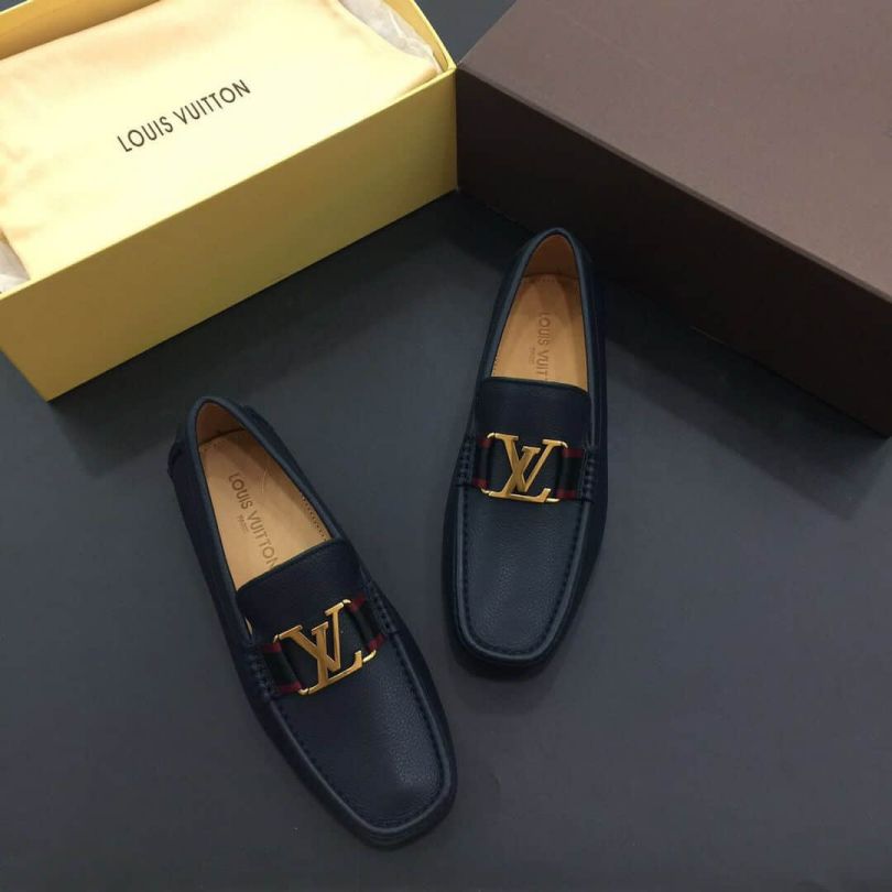 Replica LV Leather logo Men Causal Sandals