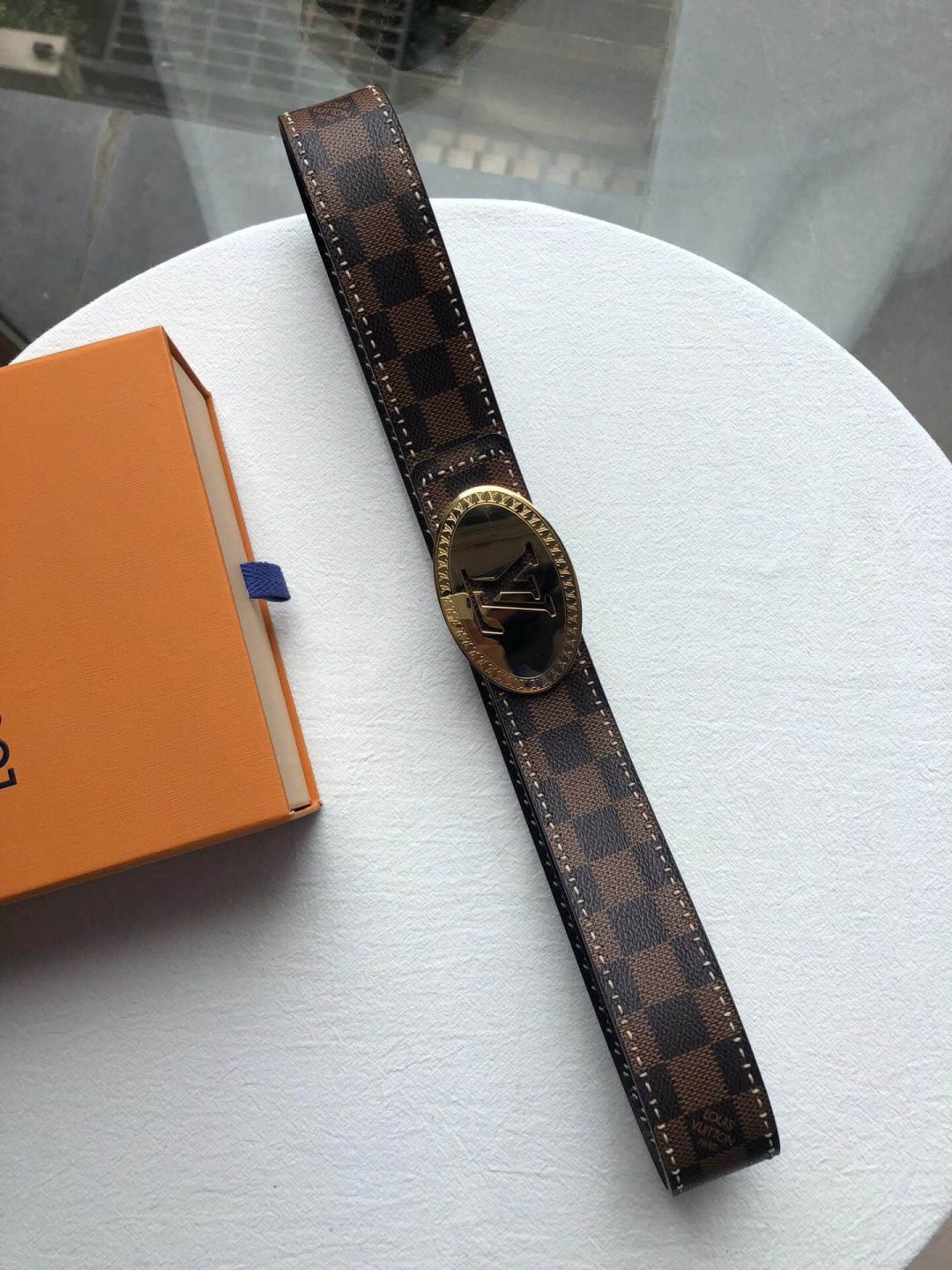 Replica 2018 LV Classic Leather 38cm Men Belts