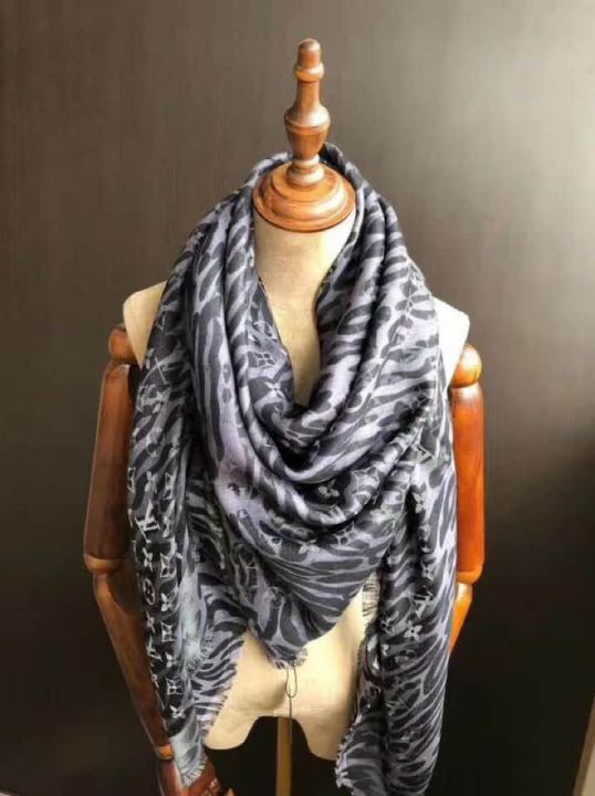 Replica LV Leogram Monogram Shine Women Scarves