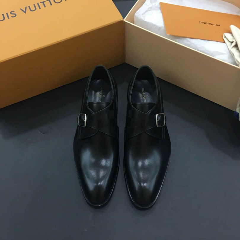 Replica LV Leather HAUSSMANN 1A2BFY Men Sandals