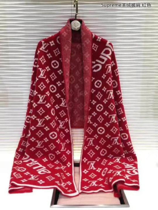 Replica 2018 LV x SUPREME Cashmere Women Scarves
