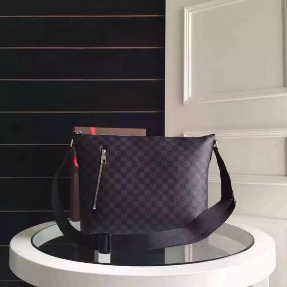Replica LV N41106 Mick Medium Damier Graphite Black Canvas Men Crossbody Shoulder Bags